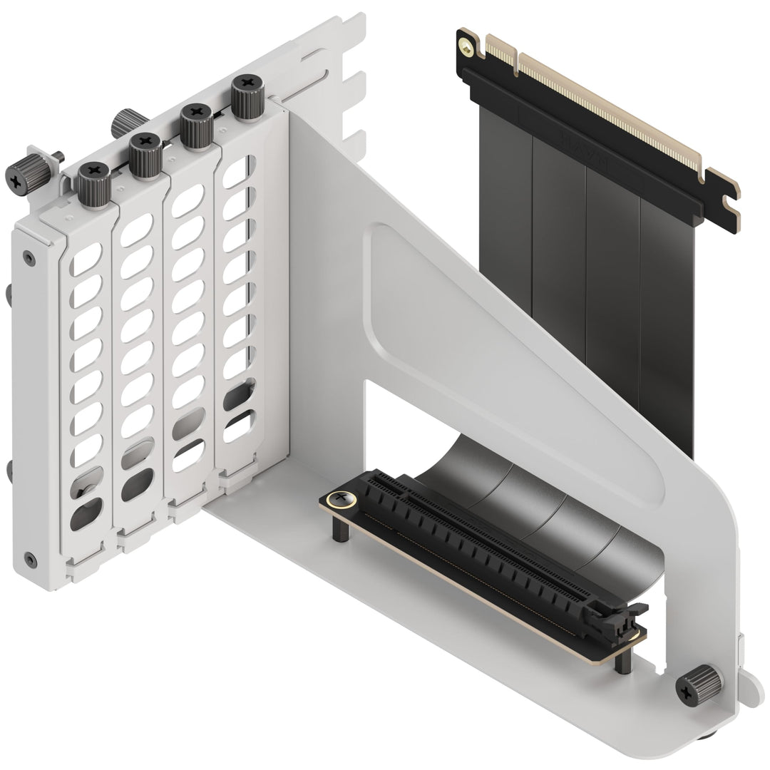 HAVN Universal Vertical GPU Kit Weiss – Vertikale Grafikkarten-Halterung mit PCIe 5.0 Riser-Kabel (1