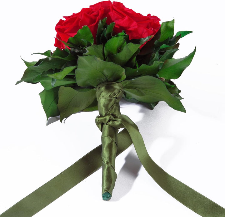 ROSEMARIE SCHULZ Heidelberg Rosenstrauss präpariert 6 Infinity Rosen rot