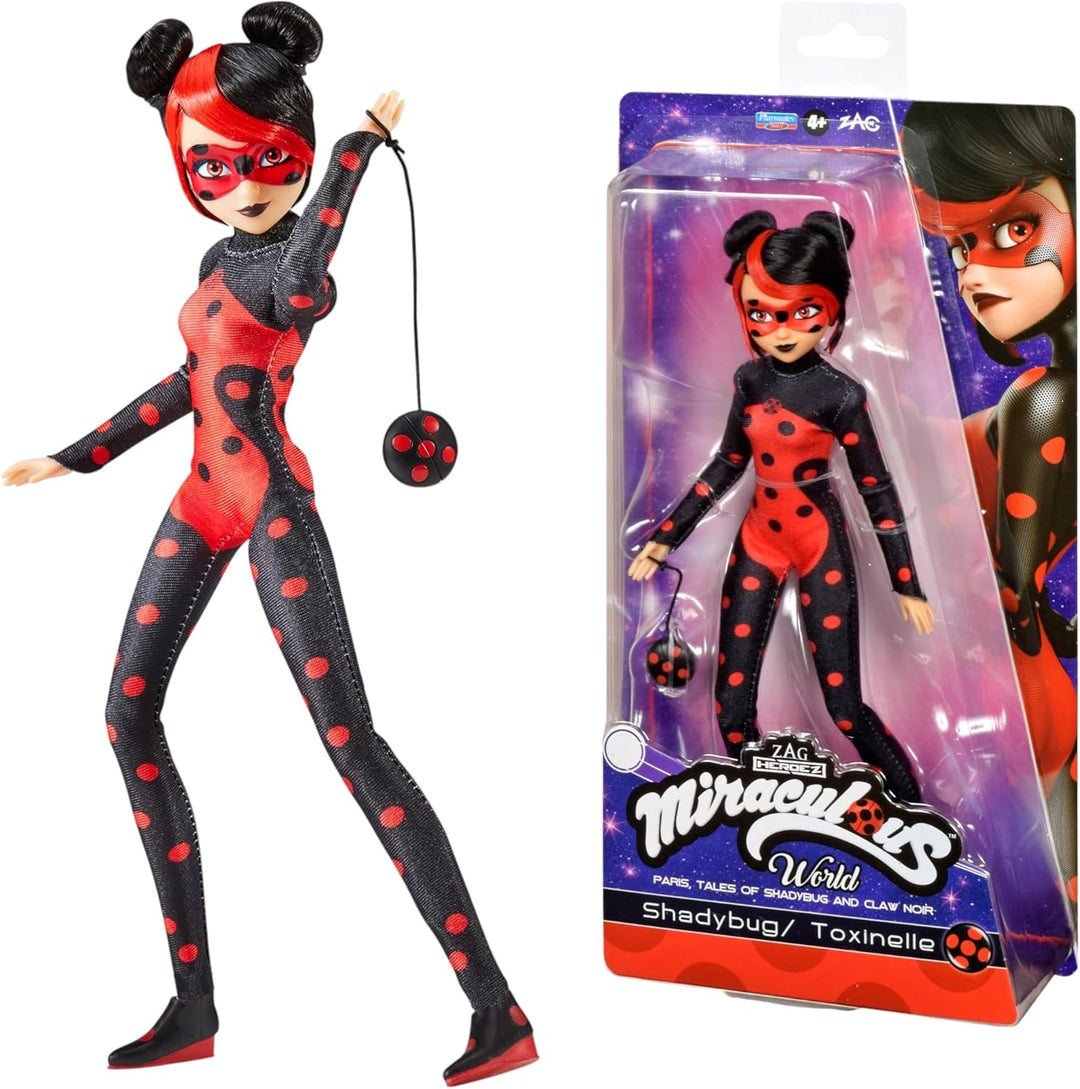 BANDAI - Miraculous - Shadybug-Puppe 26 cm - Bewegliche Modepuppe Alternative Version von Ladybug au