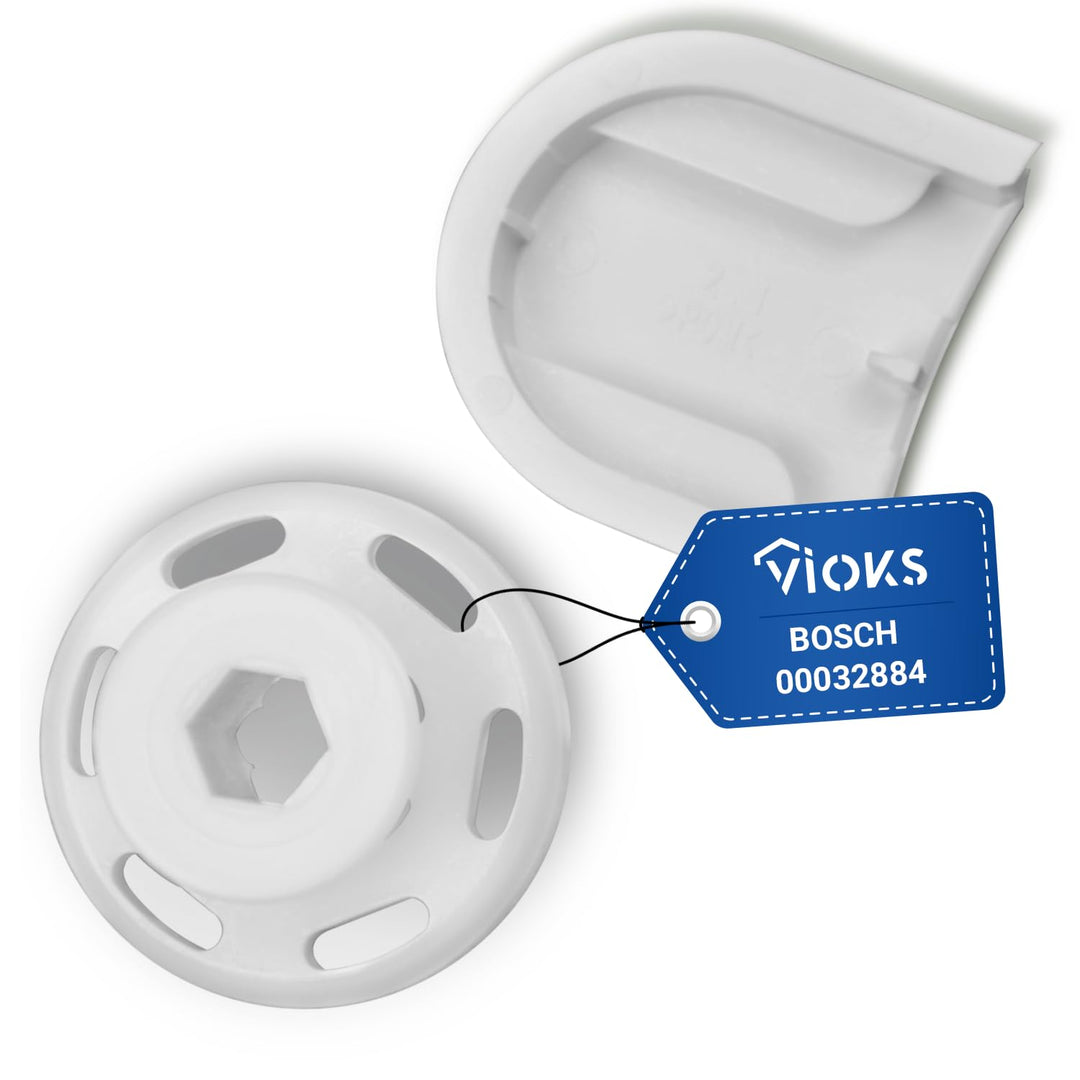 VIOKS Deckelkupplung Weiss Ersatz für Bosch Kupplung 00032884 - Kupplungsstück für Durchlaufschnitzl