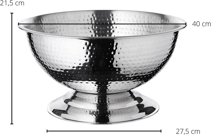 EDZARD 2er Set Champagner Kühler Cara (Ø 40 cm, gross) aus Edelstahl - Flaschenkühler, Sektkühler, G