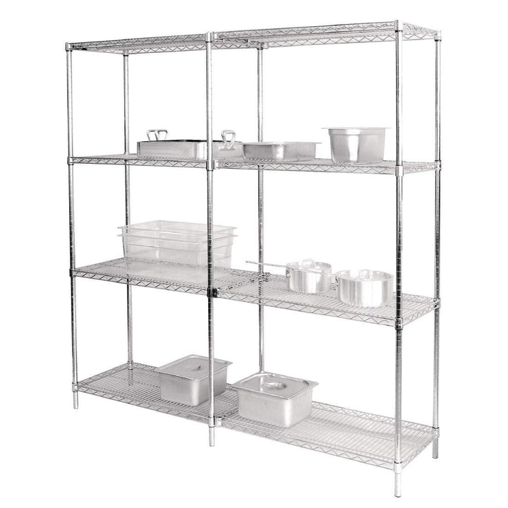 Vogue Drahtregal, 1220 x 457 mm, Chrom, 2 Stück 1220(w) x 457(d)mm, 1220(w) x 457(d)mm