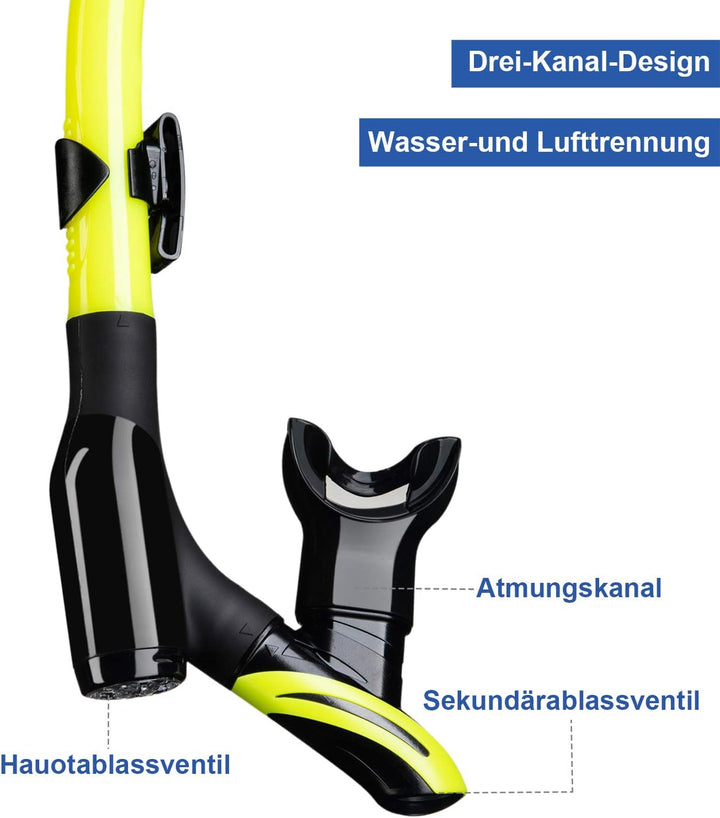 Dorlle Schnorchelset Schnorcheln Set mit Schnorchel und Taucherbrille，wasserdichte Tauchmaske Anti-F