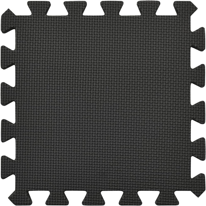 Bodenmatten 54 STK. aus Eva-Schaumstoff Schwarz, 4,86 m², Bodenschutzmatte für Trainingsmatte, Fitne