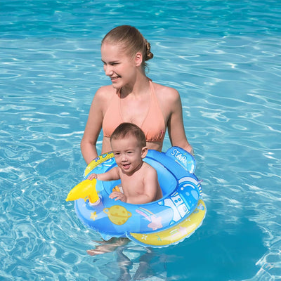 Heartsking Baby Schwimmring, Kleinkinder Schwimmsitz, Aufblasbares Schwimm-Auto mit Sprinkleranlage