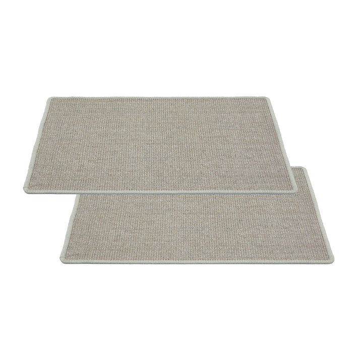 Natürliche Katzenkratzmatte Grau 2er Set 60x80 cm - Sisal Kratzmatte für Katzen - Robuster Kratztepp