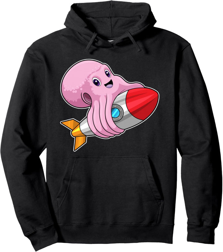 Krake Rakete Pullover Hoodie