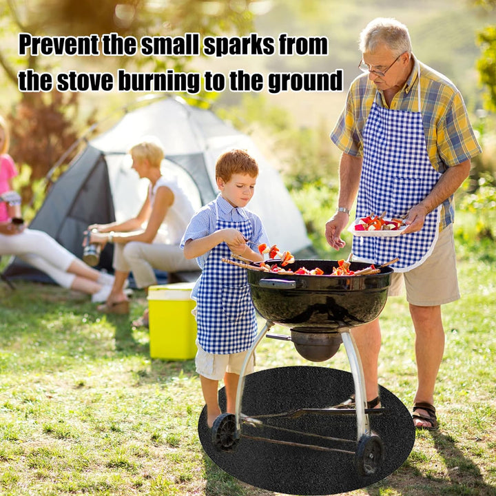 Feuerschale Matte Feuerstelle Matte, 24 Zoll Unter Grill Feuerfeste Unterlage, Hitzebeständige Schut