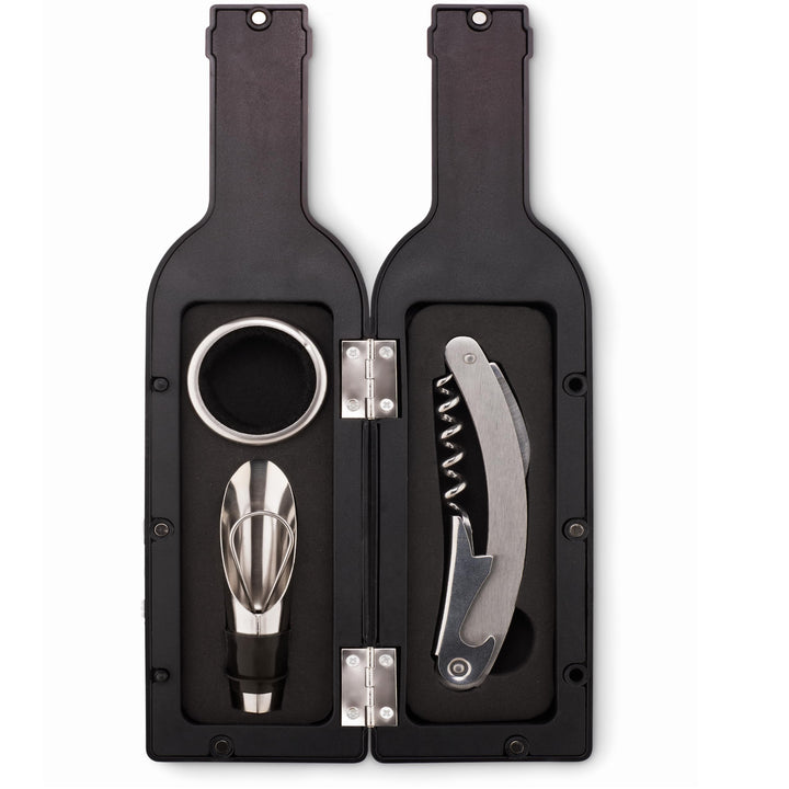 Luxus Wein Flaschenöffner Geschenkset - mit Magnetverschluss in Weinflaschen Design Korkenzieher Kel