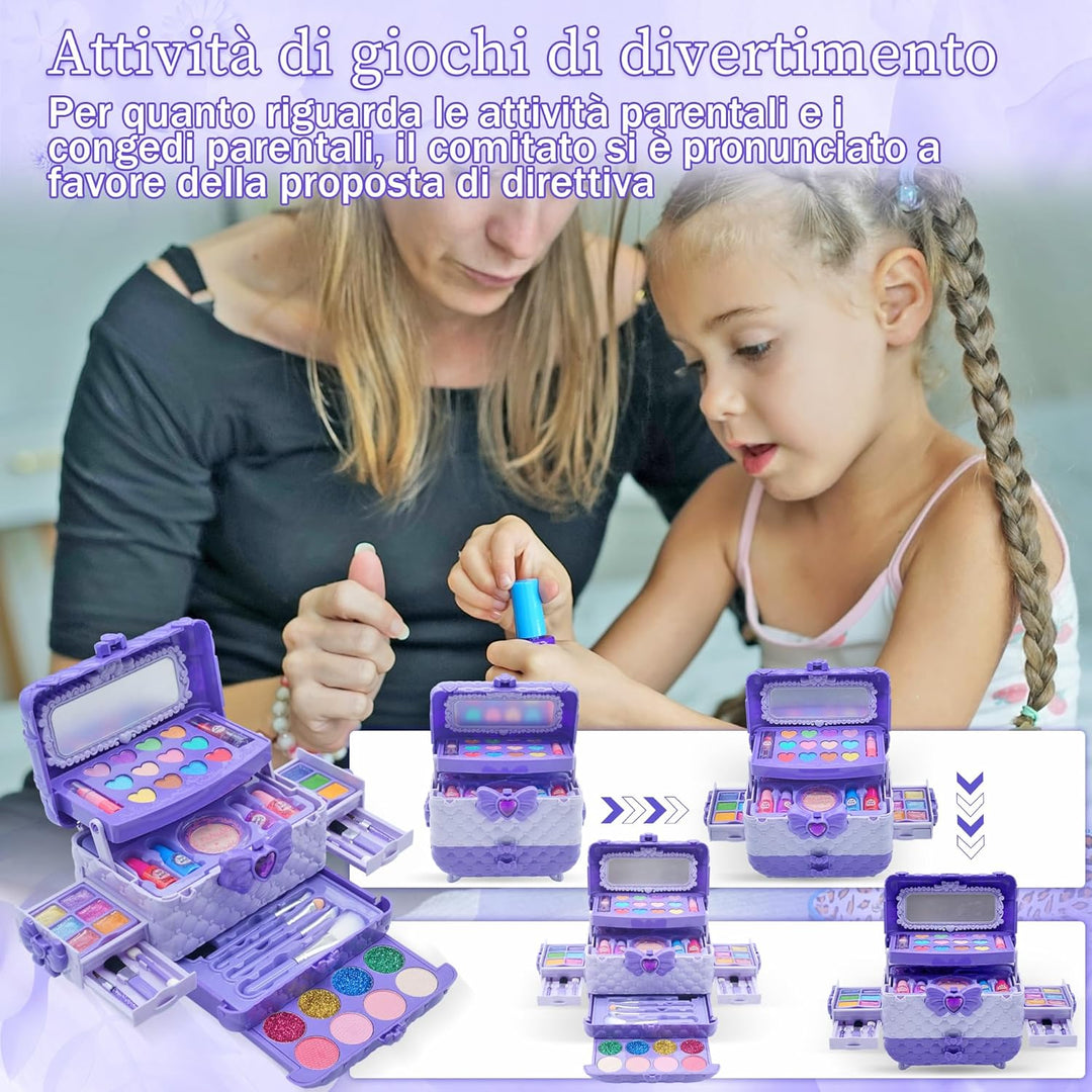 Kinderschminke Set Mädchen Spielzeug Geschenke - Waschbar Schminkkoffer Kinder, Schminke Kinder Make