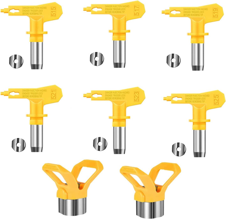 Airless Düse mit Spitzendichtung, 6 Stück Reversible Sprühspitzen,Spray Maschinenspitze Verschleissf