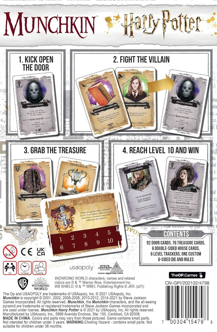 The OP USAopoly - Munchkin Deluxe Harry Potter Card Game - Offiziell Lizenziertes Harry Potter Merch
