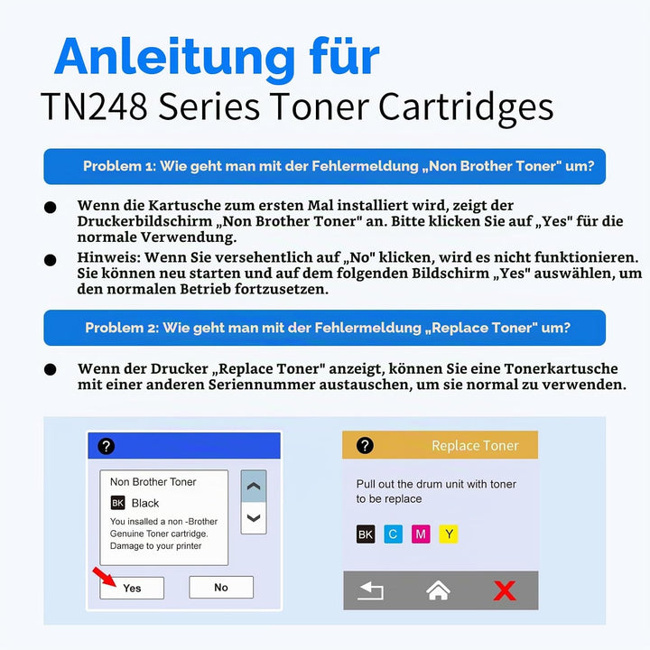 MYCARTRIDGE TN248XL Kompatibel für Brother TN248 TN248XL für Brother MFC-L3760CDW Toner DCP-L3560CDW