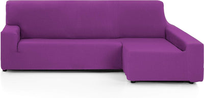 Martina Home - Elastischer Bezug für Sofa, Modell Túnez, Eckteil rechts, Stoff, Lila (Cardenal), 3-S