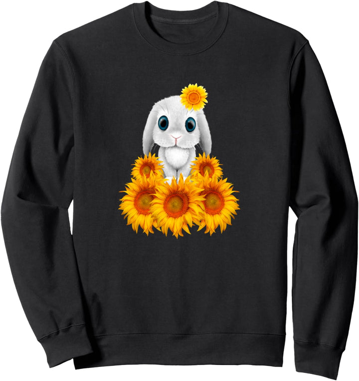 Bunny Sunflower Cute Rabbit Love Sonnenblumen Sweatshirt