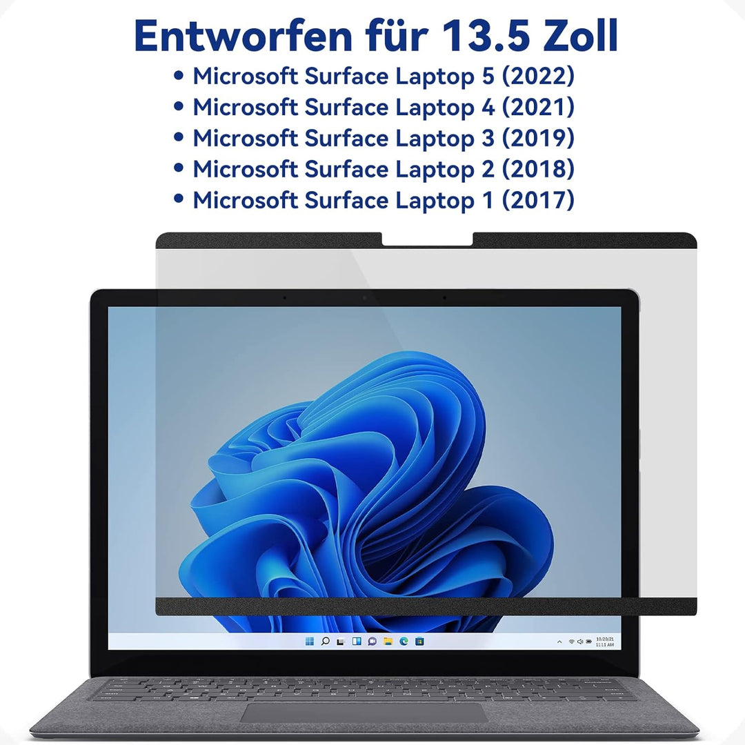 Magnetischer Blickschutzfilter Kompatibel Mit 13.5 Zoll Surface Laptop 5/4/3/2/1, Abnehmbar Anti Gla