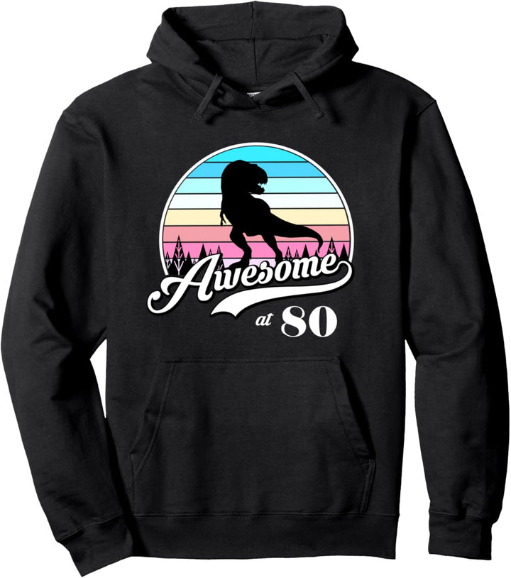 80th Birthday Gifts Funny Retro Vintage Awesome 80 years old Pullover Hoodie