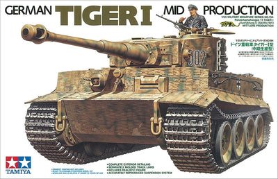 TAMIYA 300035194 300035194-1:35 WWII Sonderkraftfahrzeug 181 Tiger I Mid Production (1),originalgetr