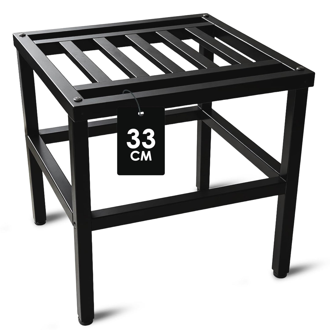 Metall Pflanzenständer Outdoor,33cm Schwarz Schwerlast Blumenständer Blumenhocker für drinnen und dr