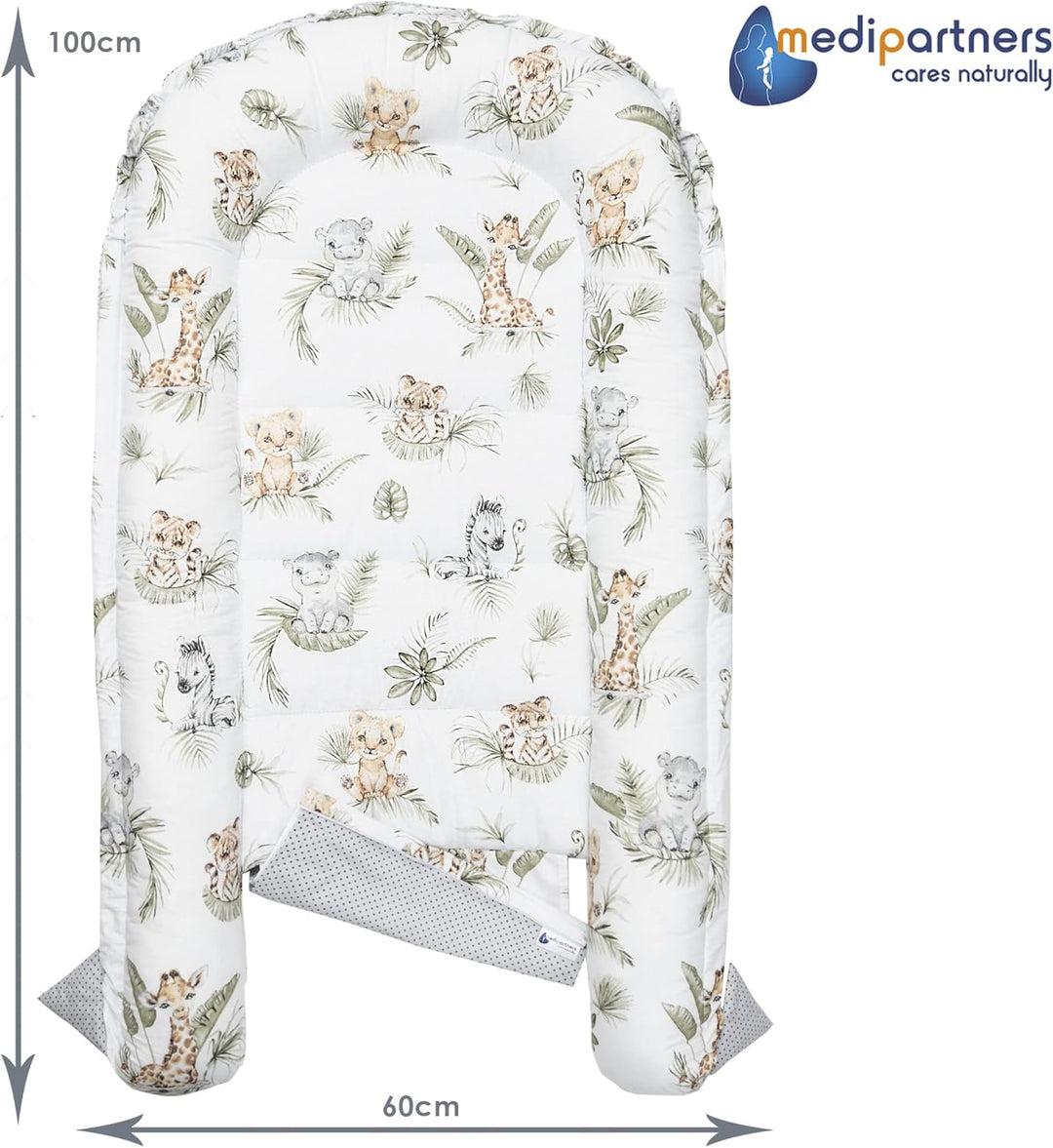 Medi Partners 5 teilig Babynestchen Set Babynest 100x60x15 herausnehmbarer Einsatz Bett Kuschelnest