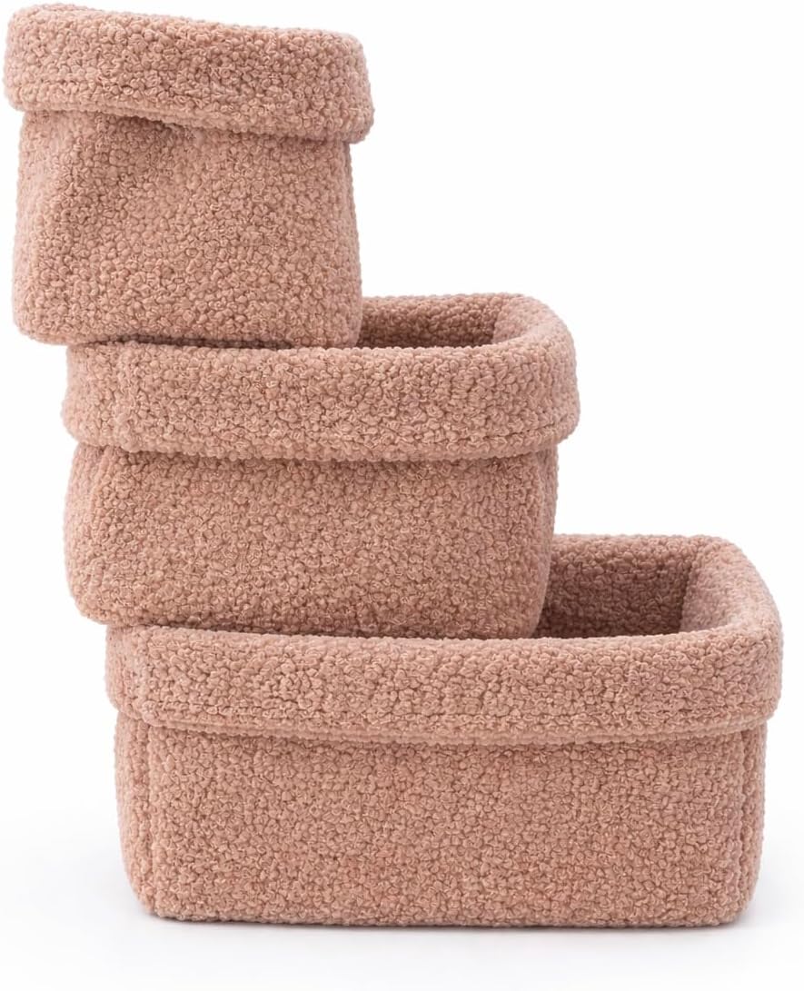 Aufbewahrungskorb Wickeltisch Baby, Körbchen Set 3 Stück, Organizer Wickelkommode, Utensilo Aufbewah