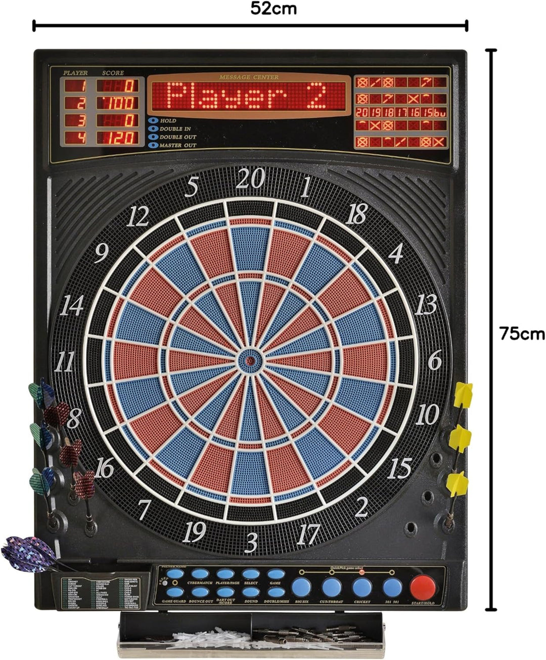 Dartona Elektronische Dartscheibe JX2000 Turnier Pro - | Dartscheibe elektronisch | Turnierscheibe m