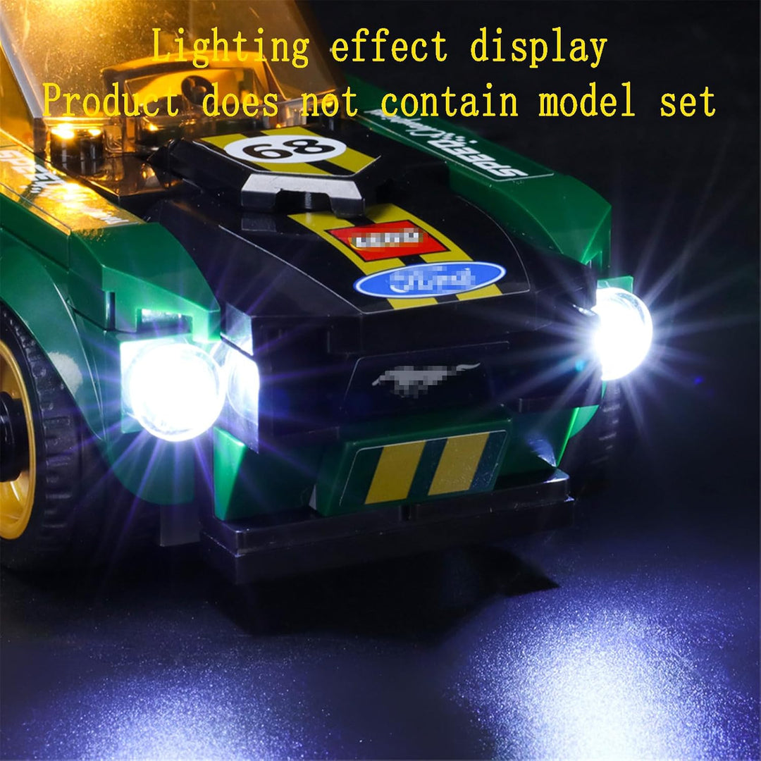 GEAMENT LED Licht-Set Kompatibel mit Lego 1968 Ford Mustang Fastback Speed Champions 75884 Bausteine