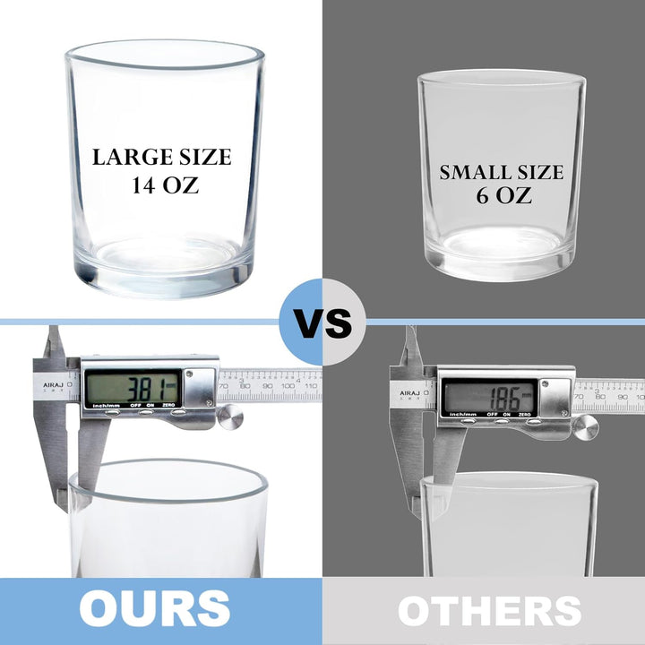 CONNOO 8 Stück 400 ml leere transparent Glaskerzengläser für die Herstellung von Kerzen mit Bambusde