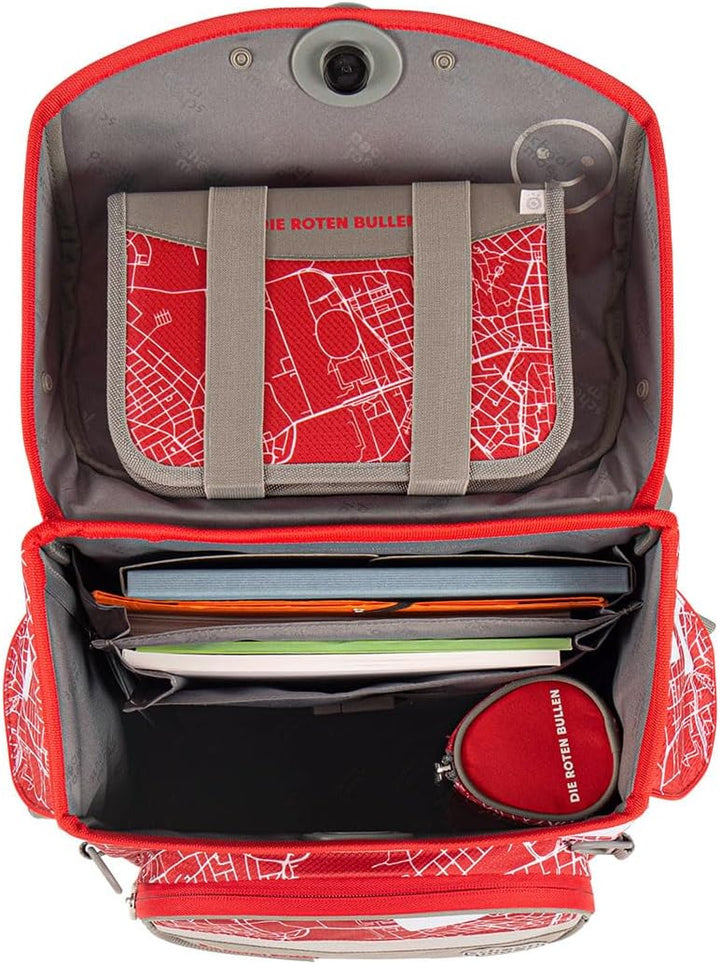 Familando - School Mood Timeless Air+ Schulranzen Set 9-teilig mit Lunch-Set - Sonder-Edition RB Lei