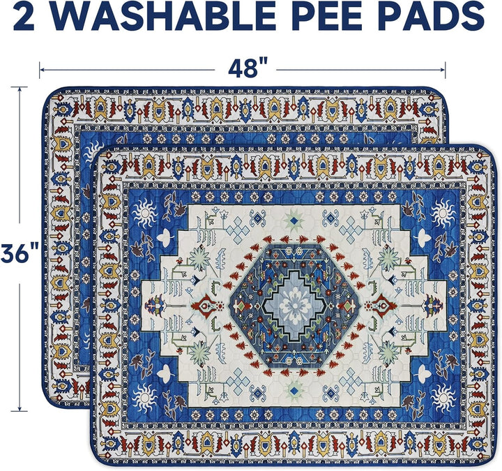 Waschbare Pinkelpads für Hunde,2 Stück,super saugfähig,wiederverwendbar,Welpenunterlagen 122x92cm,sc