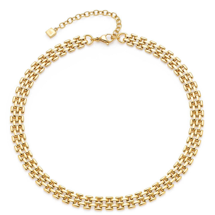 Leonardo Jewels Milanese Halskette, Kette aus Edelstahl, gold, Statement-Kette, 40-47 cm Länge, Bric