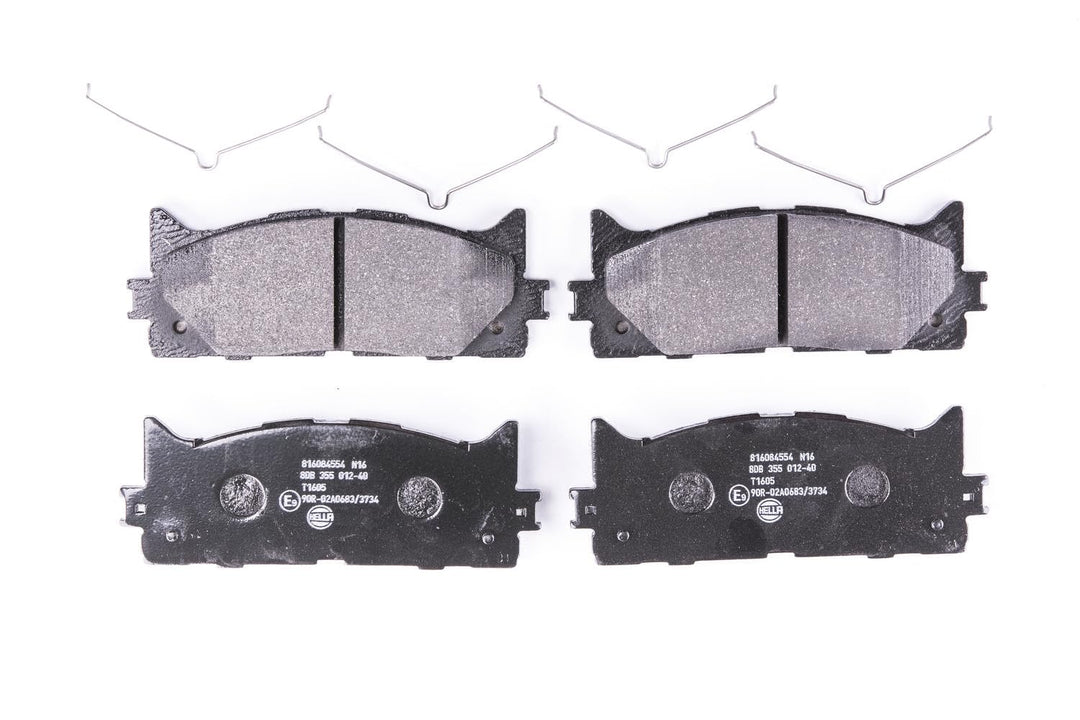 HELLA PAGID 8DB 355 012-401 Bremsbelagsatz - T1605 - Dicke/Stärke: 17.6mm - Bremssystem: Akebono - f