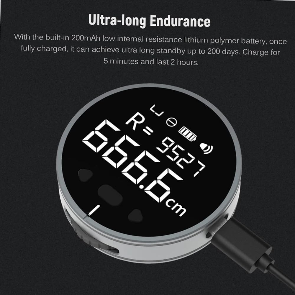 DollaTek 8-in-1 elektronisches Lineal, LCD-Display, Entfernungsmesser, hochpräzises Hand-Längenmessw