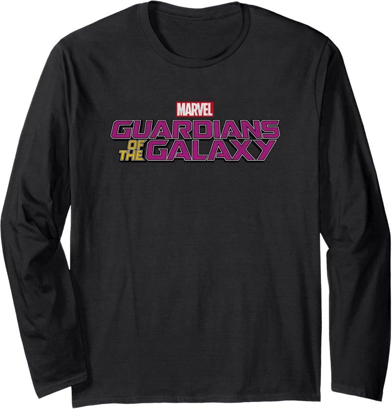 Marvel Guardians of the Galaxy Text Logo Langarmshirt