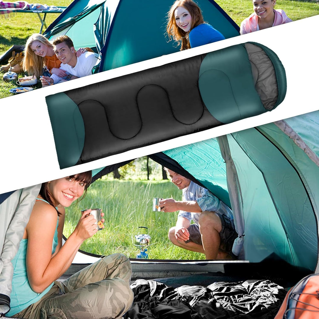 Schlafsack Outdoor für Camping 3 Jahreszeiten Erwachsene Schlafsack, 2 in 1 Funktion Deckenschlafsäc