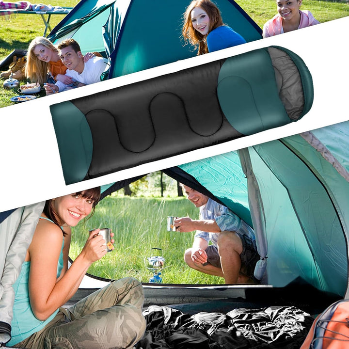 Schlafsack Outdoor für Camping 3 Jahreszeiten Erwachsene Schlafsack, 2 in 1 Funktion Deckenschlafsäc