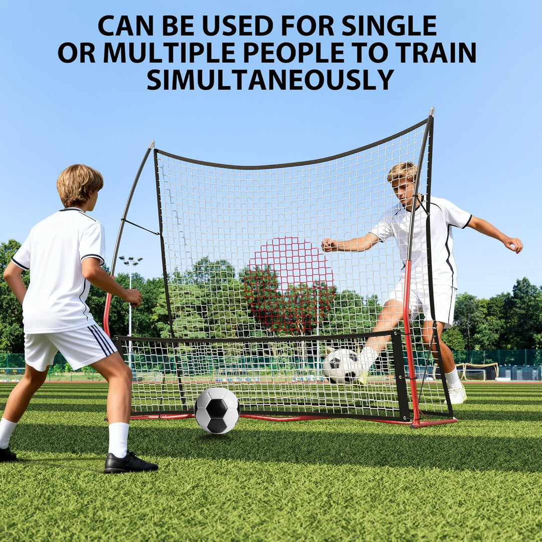 Soccer Rebounder, 2-in-1 Fussball-Rebounder-Netz, 1,8 x 1,8 m, Klein Und 1,8 m x 3,6 m, Grosses Rück