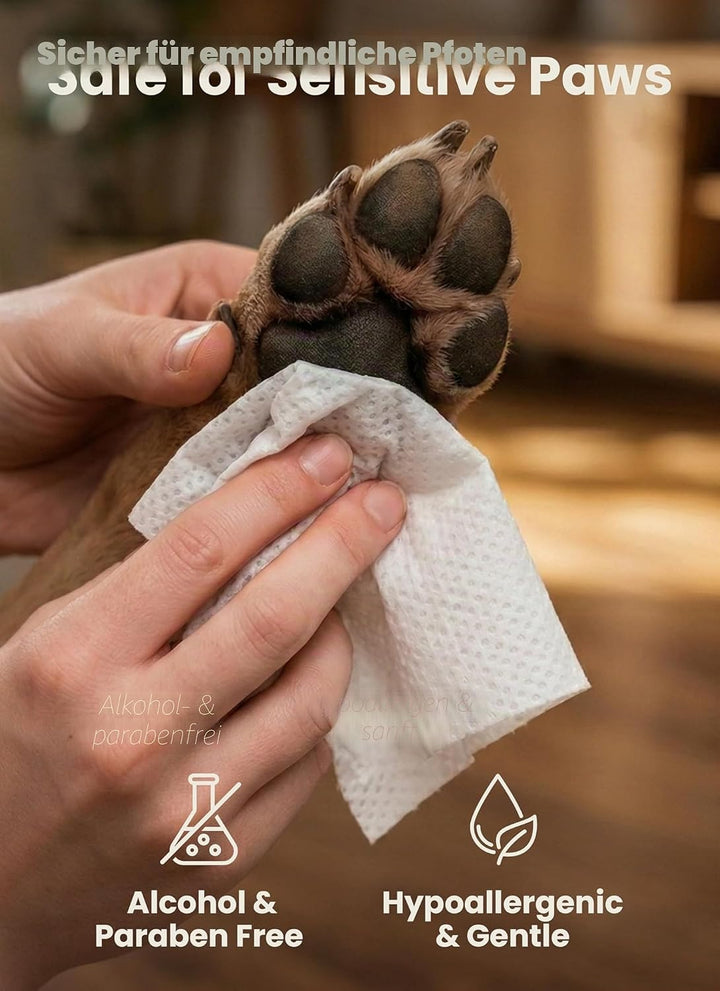 Pogi's Pflegetücher - 400 desodorierende Abwischtücher für Hunde – extragross, biologisch abbaubar,