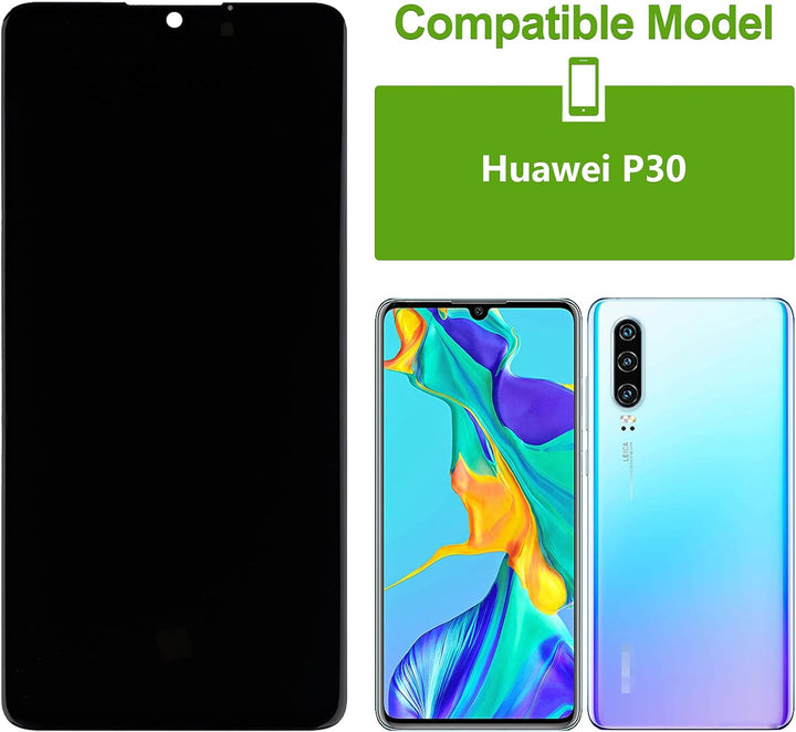 SwarKing OLED kompatibel mit Huawei P30 Touch Screen Digitizer (Schwarz ohne Rahmen) Ersatzteile mit