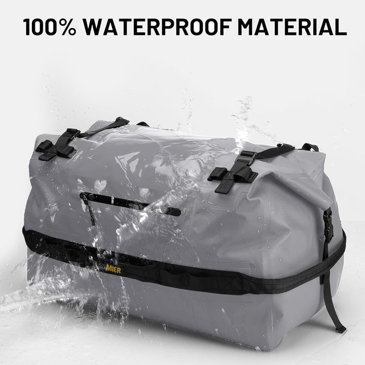 MIER Wasserfeste Reisetasche Duffle Bag mit Rucksackfunktion Rolltop Sporttasche für Seesack, Schwim