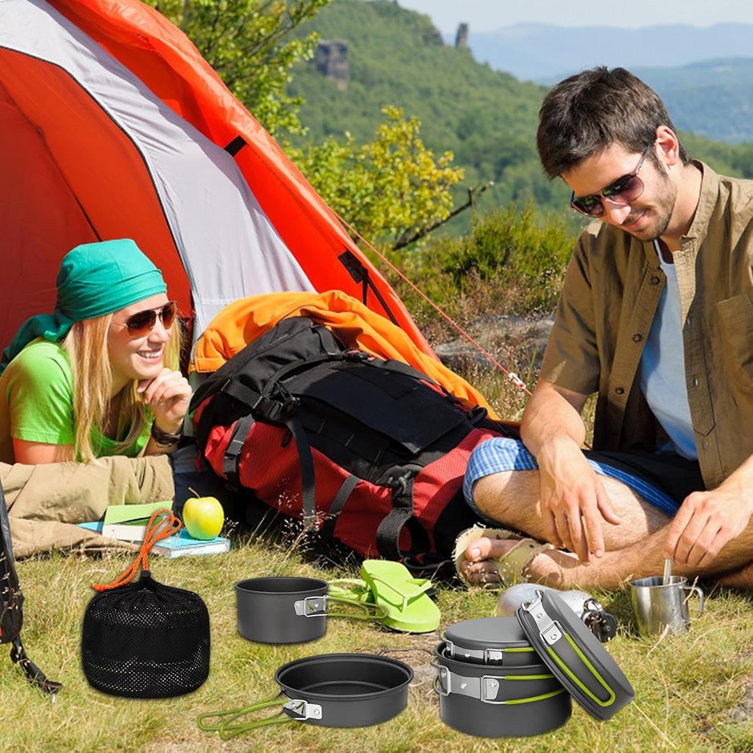 Camping Kochtöpfe und Zubehör Antihaft Kochgeschirr | Backpacking Kochtopf für unterwegs Für Backpac