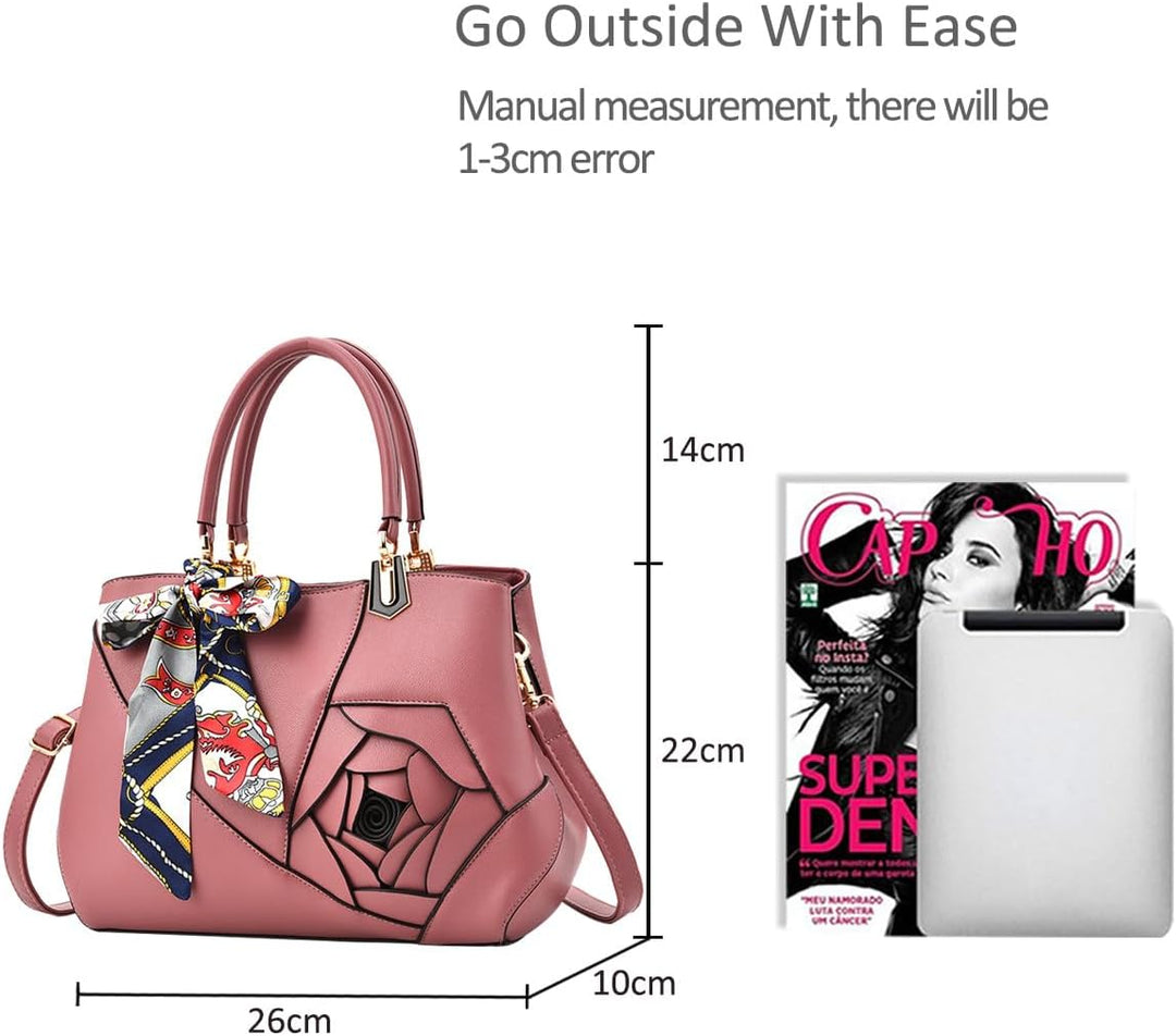 NICOLE&DORIS Frauen Blumen Top Handle Handtaschen Umhängetasche Crossbody Tasche Tote Satchel für Da