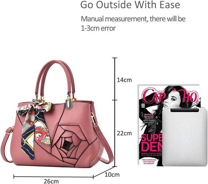 NICOLE&DORIS Frauen Blumen Top Handle Handtaschen Umhängetasche Crossbody Tasche Tote Satchel für Da