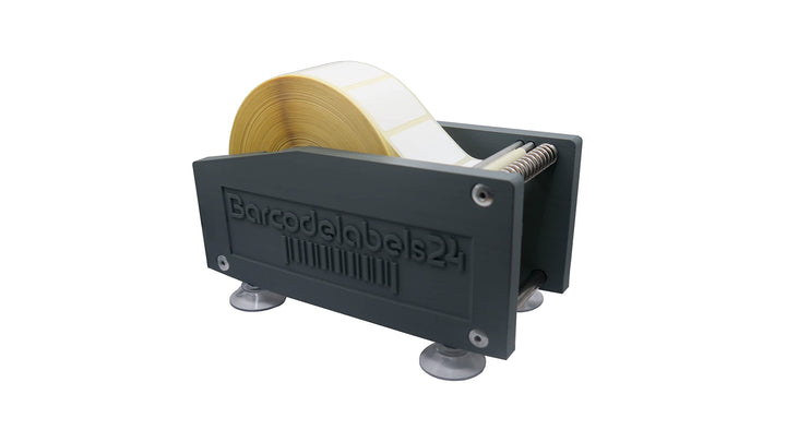 Etikettenspender manuell bis 60mm Rollenbreite, Kunststoff, Tisch Etikettenspender, Etikettenabrolle