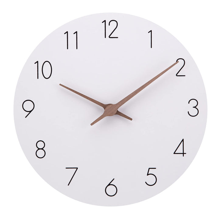 ACCSHINE MDF Holz Wanduhr Ohne TickgeräUsche Lautlos Modern 25cm Quarz Gross Batterie Betriebene Wan