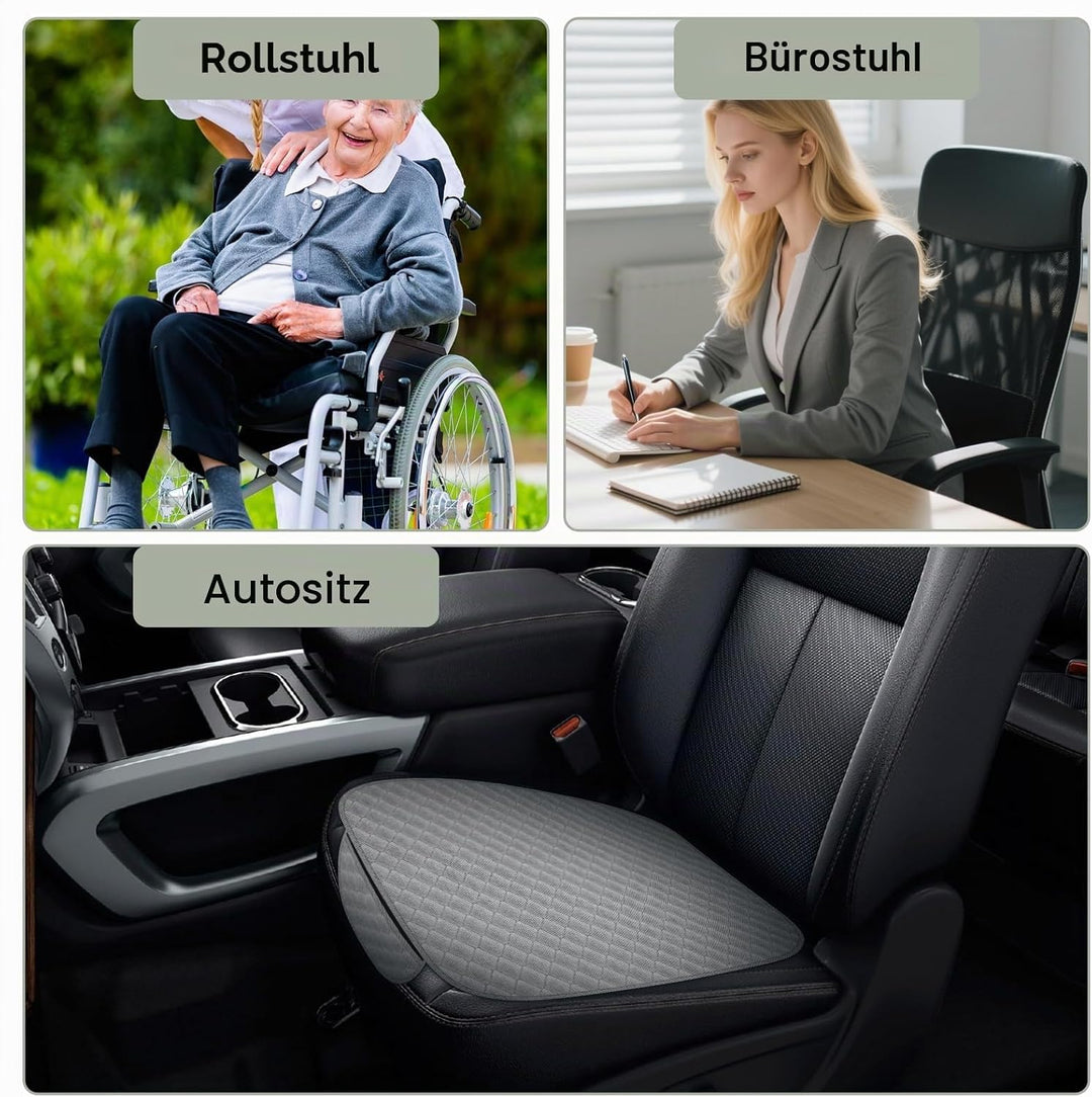 2 Stück Auto Sitzkissen Vordersitze,Sitzauflagen Vordersitze 60×49 cm,rutschfest Atmungsaktiv Autosi