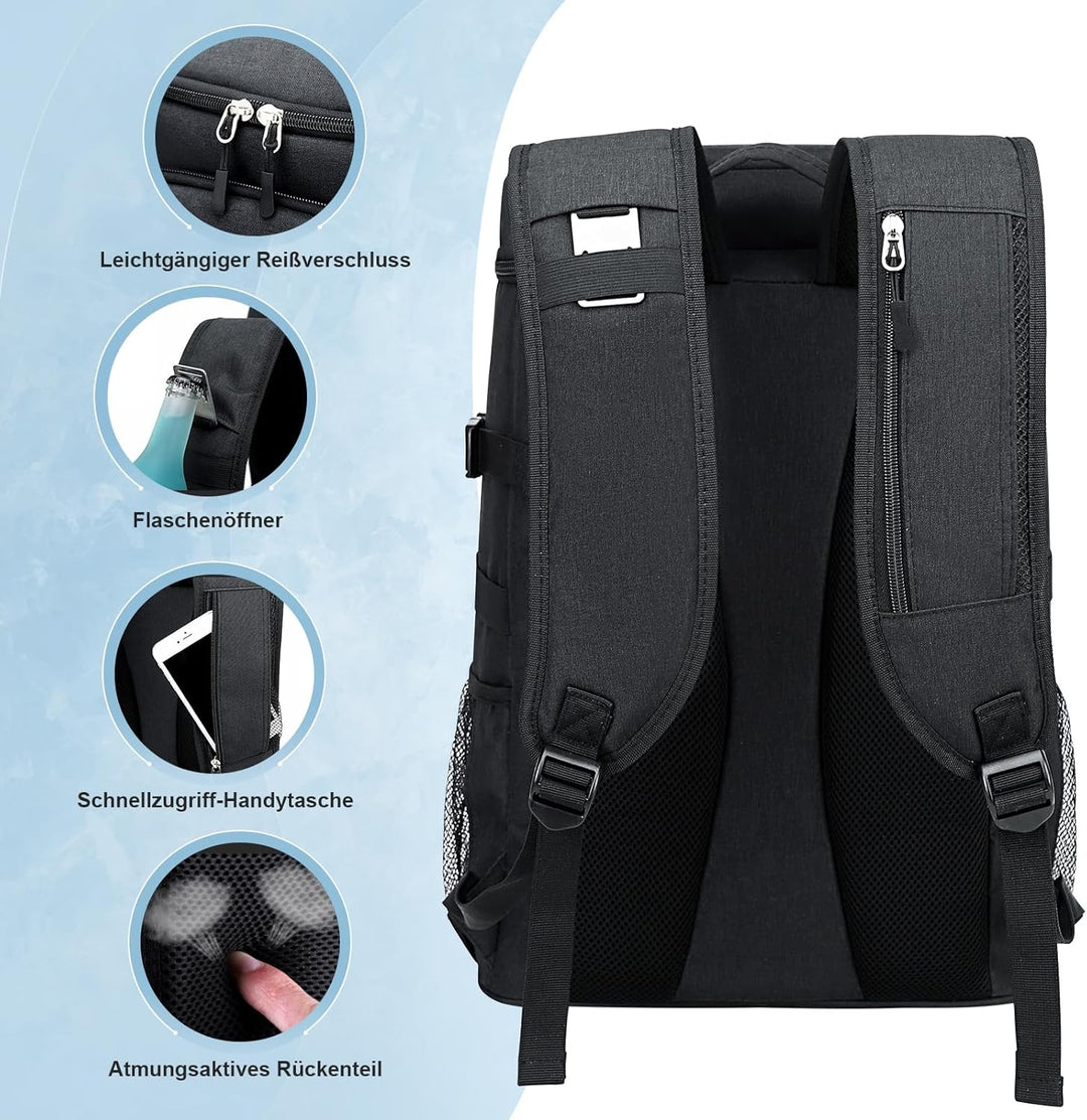 Estarer Kühlrucksack 32L Kühltasche Picknickrucksack Wasserdichter Rucksack zum Kühl mit Flaschenöff