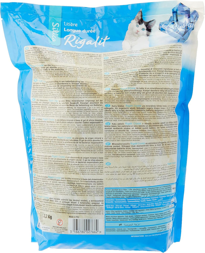 Riga - Rigalit Crystal - Absorbierendes Katzenstreu Mineralischen Ursprungs - Kieselgel - Absorbiert
