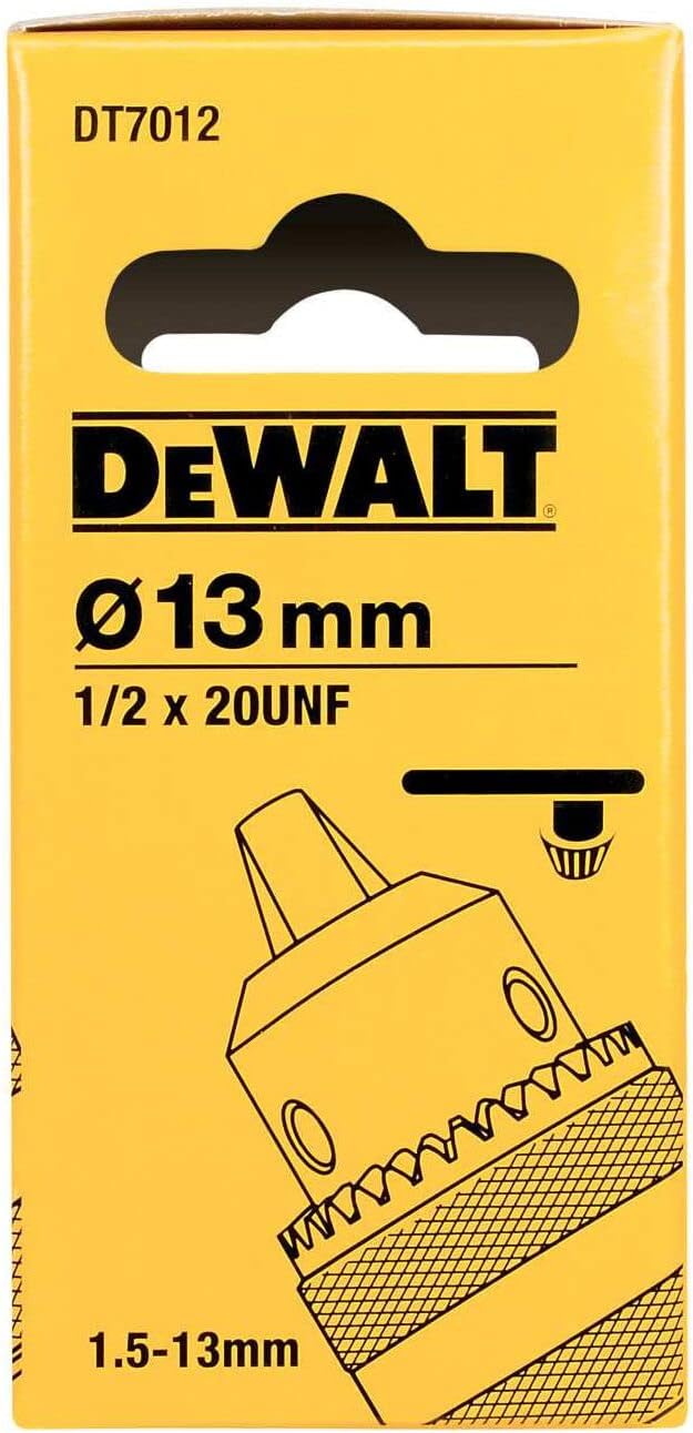 Dewalt Zahnkranz-Bohrfutter DT7012 (für den Einsatz auf Bohrmaschinen, mit Bohrfutterschlüssel, ½“ x