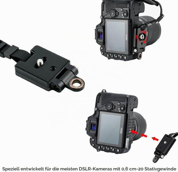 JJC Handschlaufe für DSLR Kamera Canon Nikon Olympus Sony Panasonic Pentax(mit Arca Swiss Type Plate